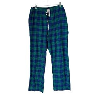 Men's Vineyard Vines Blue, Green Red Cotton Plaid Sleep Lounge Pants, Large